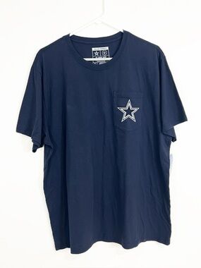 Dallas Cowboys NFL Fireworks Graphic T-shirt Navy Blue NWT Womens Size XL